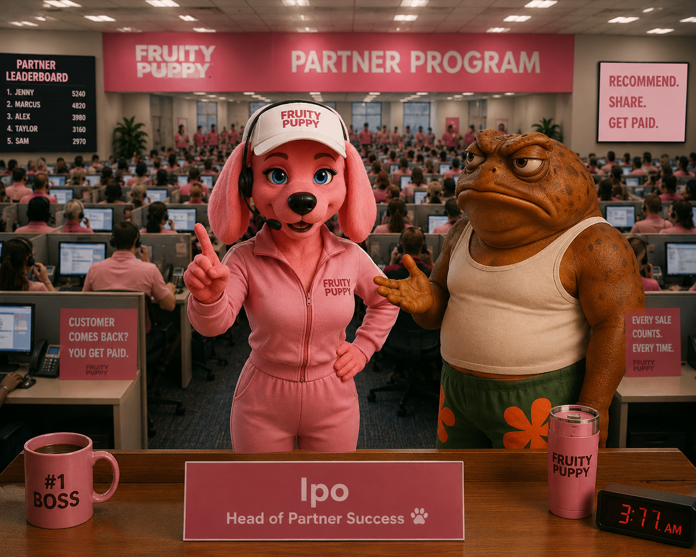 Ipo and Erv presenting the partner program