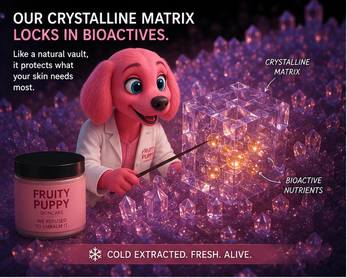 Our crystalline matrix locks in bioactives